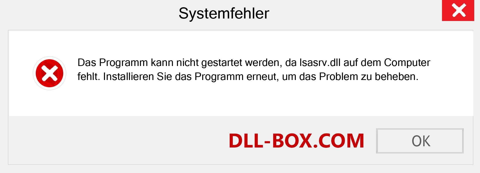 lsasrv.dll-Datei fehlt?. Download für Windows 7, 8, 10 - Fix lsasrv dll Missing Error unter Windows, Fotos, Bildern